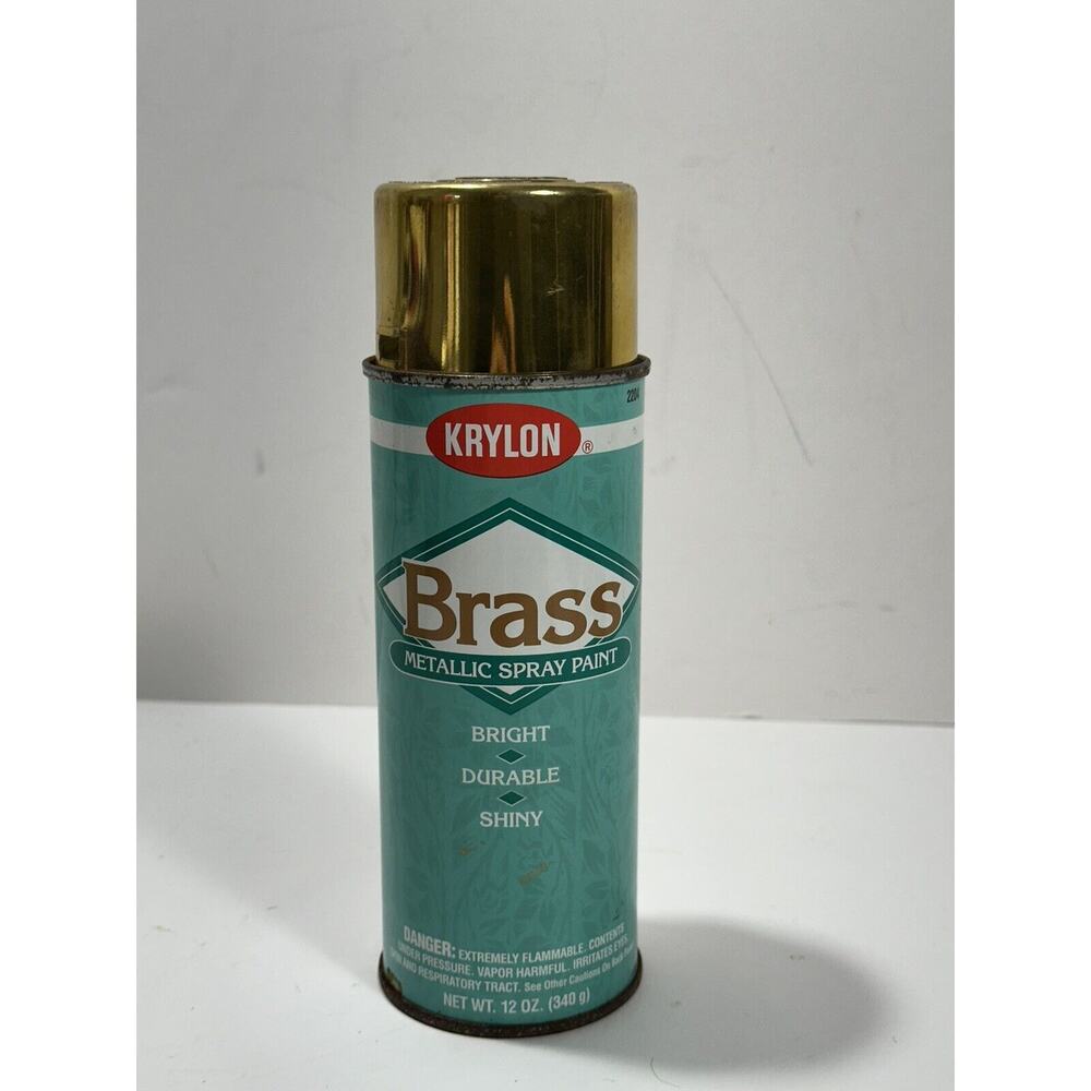 Krylon Brass Metallic Spray Paint , by KRYLON RARE Discontinued 12 Oz